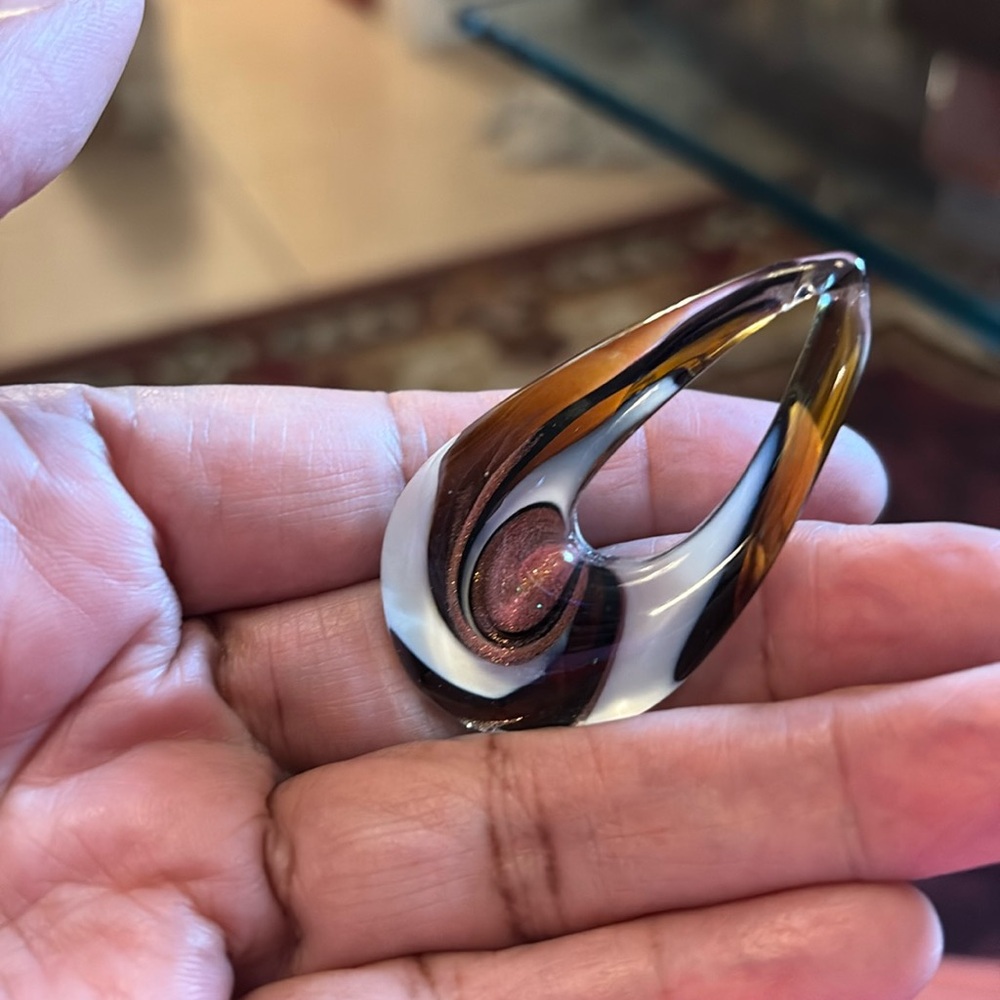 MURANO GLASS PENDANT, DROP TORNADOES DESIGN, NWOT